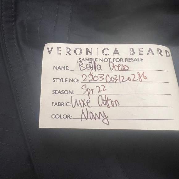 NWT VERONICA BEARD NAVY BEILLA ONE SHOULDER RUFFLE DRESS! SIZE 4! - Picture 6 of 6